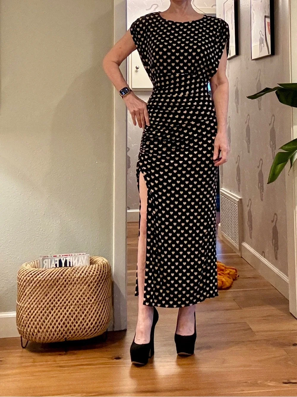 Free People Hearts Cap-Sleeve Maxi Dress